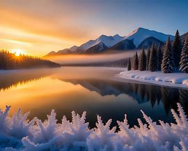Danse de la neige au crépuscule