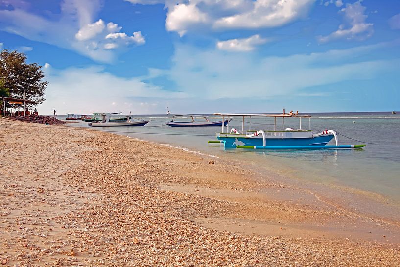 Traditionelle Boote auf Gili Meno in Indonesien Asien von Eye on You