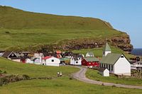 Faeröer Eilanden | vissersdorpje | landschap | Gjógv