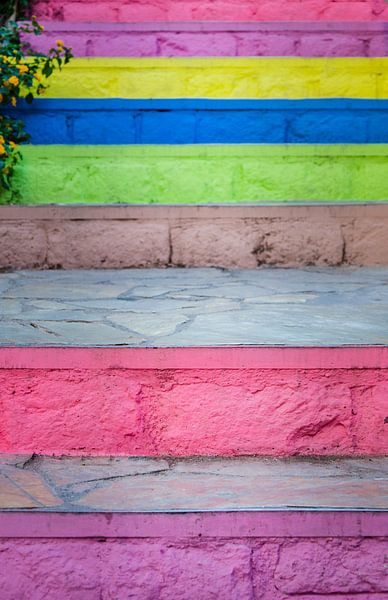 Kleurrijke trap van Cynthia Hasenbos