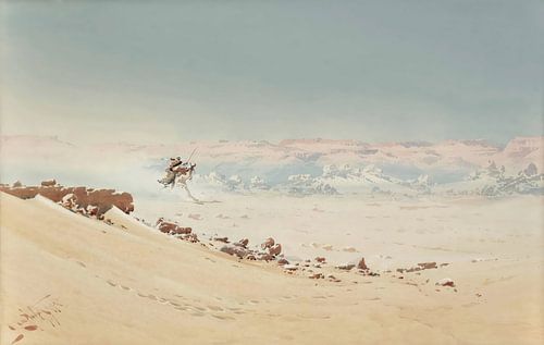 Un cavalier dans le désert - Augustus Osborne Lamplough
