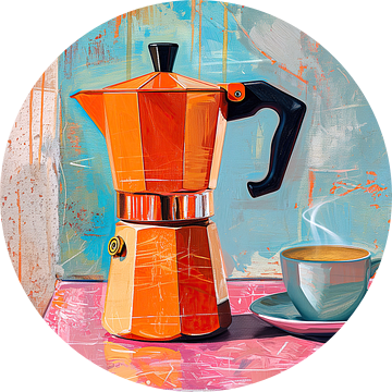 Koffie - Oranje Percolator van Marianne Ottemann - OTTI