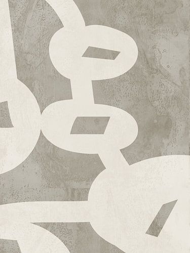 Wabi-sabi abstract in warme neutrale tinten