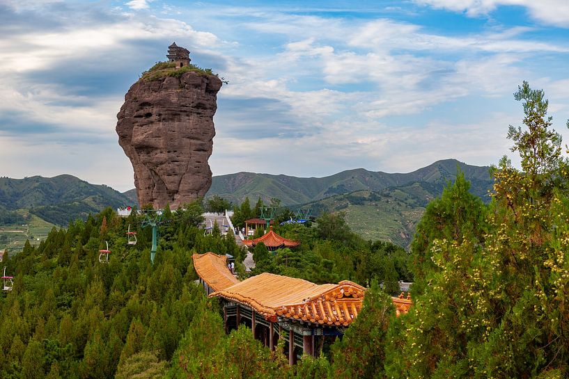 Die Zwillings Pagode bei Chengde in China von Roland Brack