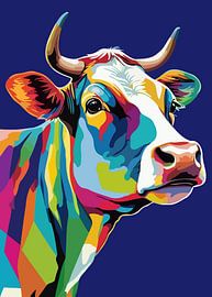 Zuivelkoe Pop Art-stijl