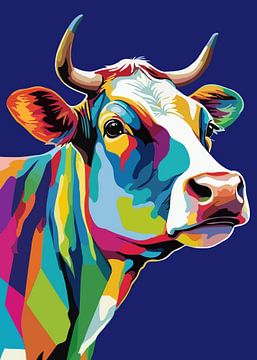 Zuivelkoe Pop Art-stijl van MIROKKU