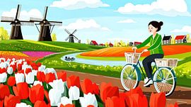 Radtour durch die Tulpenfelder von Frank Heinz