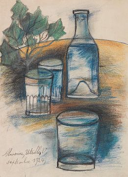 Maurice Utrillo, Utrillo's Wein (die Flasche und die Gläser), 1924 von Atelier Liesjes