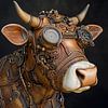 Steampunk koe van Koffie Zwart