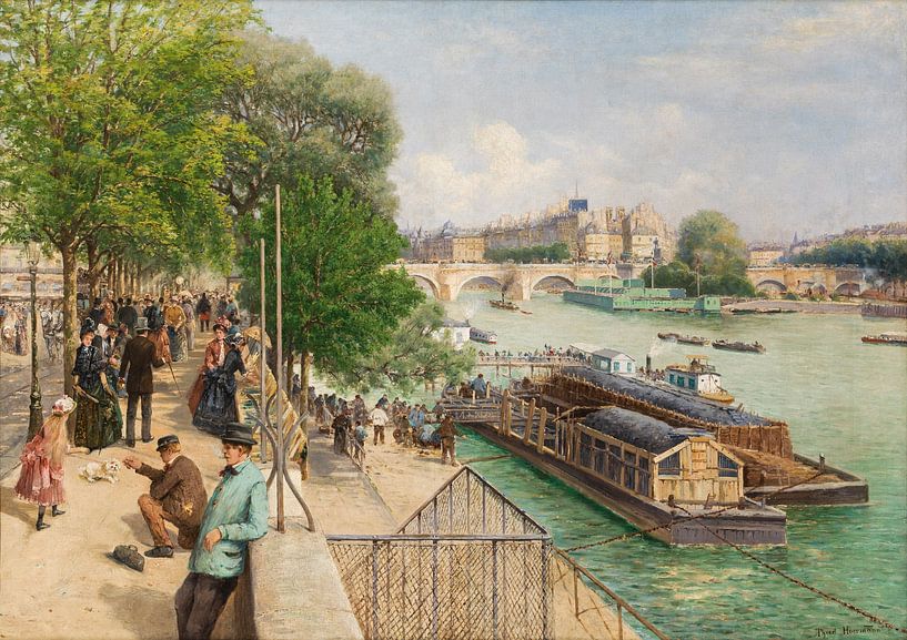 Theodor von Hörmann, Ein sonniger Nachmittag in Paris, um 1888 von Atelier Liesjes