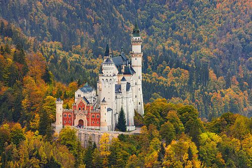 Herfst bij het kasteel van Neuschwanstein