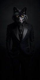 Wolf in Bespoke - Wolf in Hugo Bazen Anzug von Surreal Media