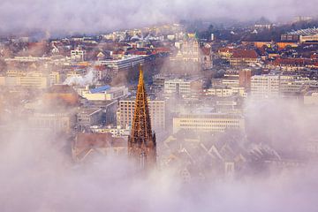 Nuages de brouillard au-dessus de Fribourg