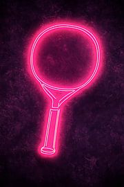 Neon Tischtennis Schläger Kunst von Poster Art Shop