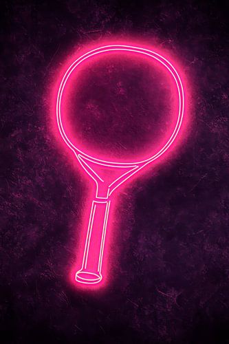 Neon tafeltennis racket kunst
