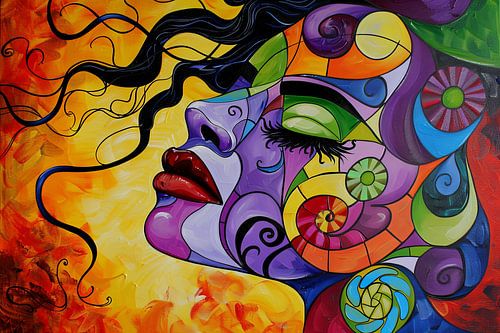 schilderachtig portret kleurrijk modern