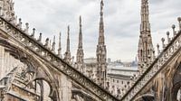 Uitzicht vanaf het dak van de dom in Milaan van Hilda Weges thumbnail