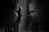 Turend door betraand glas
