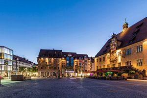 Place du marché avec l'hôtel de ville à Heilbronn sur Werner Dieterich
