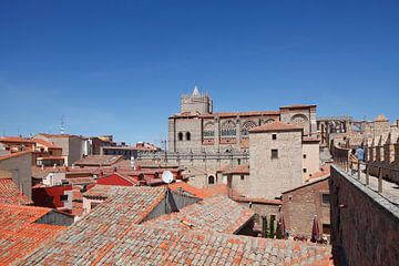 Cathédrale, mur d'enceinte, vieille ville, Avila, Espagne sur Torsten Krüger