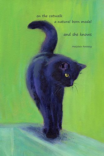 A natural born model Katzen Haiku Anglais