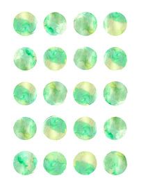 Watercolour Dots - Green by MDRN HOME