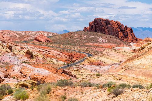 Roadtrip tussen de rode rotsen van de Valley of Fire, Amerika