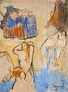 Emile Bernard - Studie voor baders (1887) van Peter Balan thumbnail