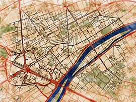 Map of Courbevoie with the style 'Serene Summer' by Maporia