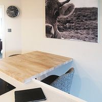 Kundenfoto: schwarz-weiße Kuh von Marieke Funke, als ArtFrame