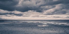 Lonely beach at low tide of Cuxhaven at the German North Sea Coast by Jakob Baranowski - Photography - Video - Photoshop