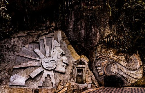 Mysterieuze Inca-rotssculpturen in de buurt van Machu Picchu, Peru
