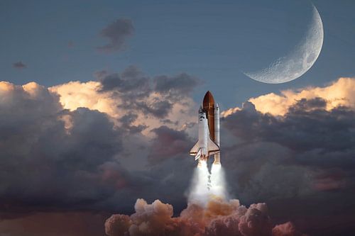 Space Shuttle lancering.