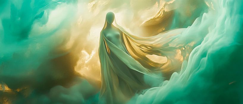 Apparition céleste dans une mer de nuages par Poster Art Shop