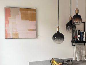 Ocher , white and pink. Modern abstract art I