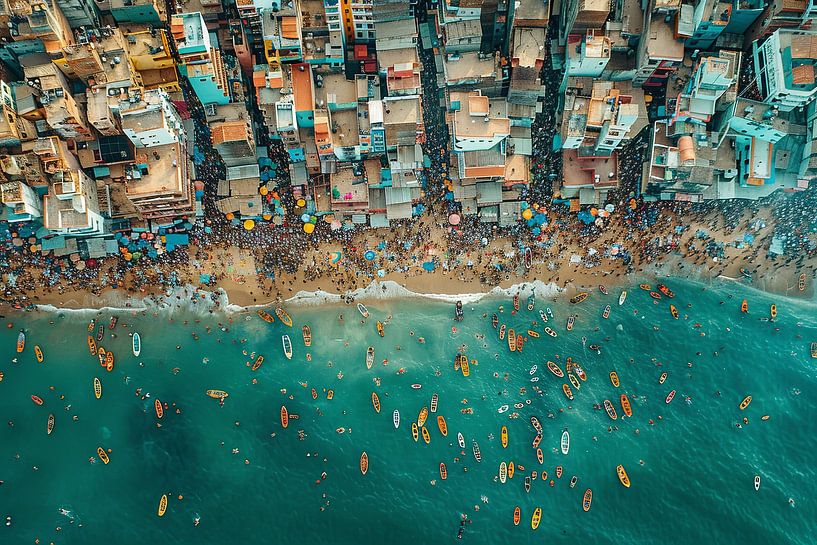 aerial photography over city and country by Egon Zitter