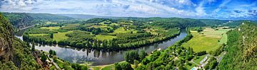Loop van de Dordogne bij La Roque-Gageac van Leopold Brix