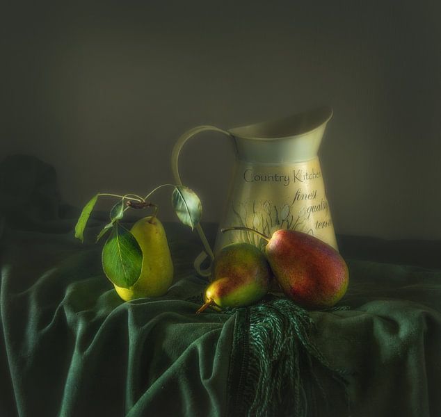 still life with pears and a jug by Mykhailo Sherman