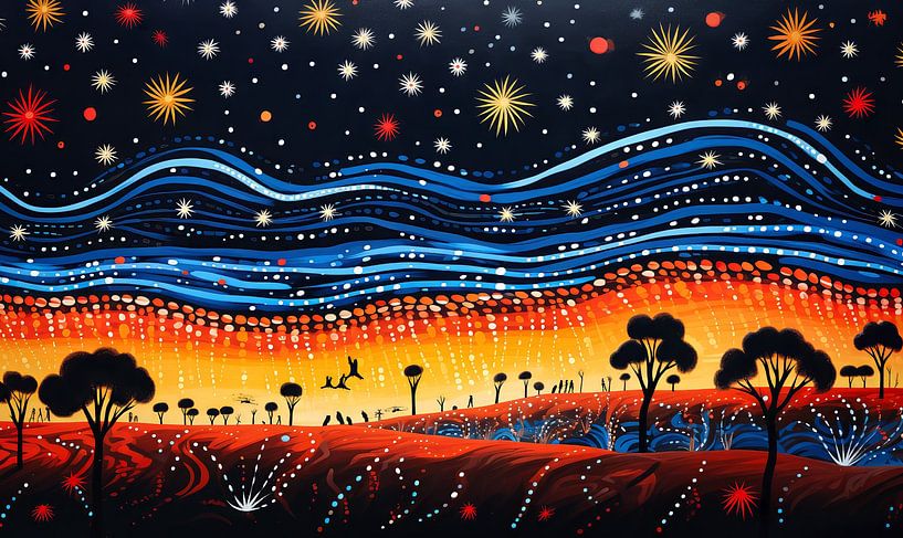 les étoiles dans la nuit par Virgil Quinn - Decorative Arts
