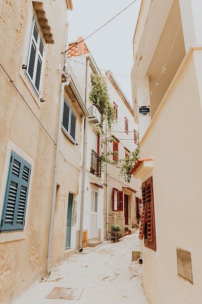 Beige street Croatia by Mieke Broer