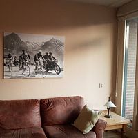 Kundenfoto: Tour de France 1963: Anquetil, Bahamontes und Poulidor von Bridgeman Images, auf leinwand