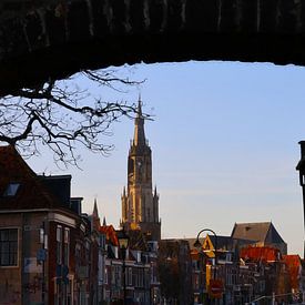 Nieuwe Kerk Delft vue de l'Oostpoort waterpixel sur Dlanor