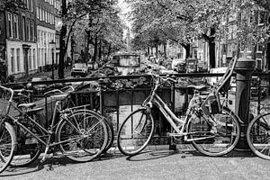 Jordaan Egelantiersgracht Amsterdam Niederlande Schwarz und Weiß
