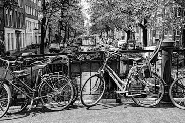 Jordaan Egelantiersgracht Amsterdam Pays-Bas Noir et blanc sur Hendrik-Jan Kornelis