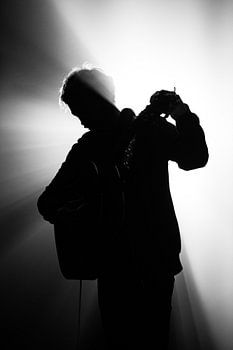 Guitarist with backlight