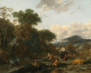 Landschap met figuren, Nicolaes Berchem