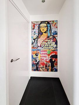 Kundenfoto: Banksy Hommage - Never give up - Follow u dream Ultra HD von Team W 32 Gallery