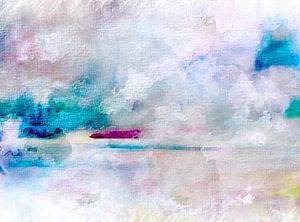 Sanfte Japan Landschaft Pastell