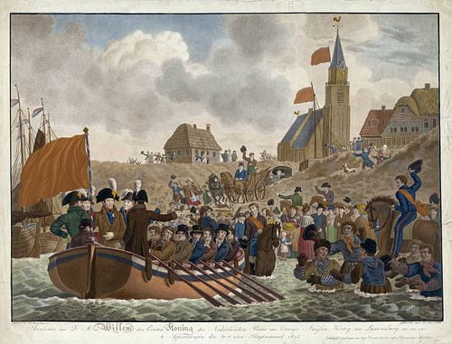 Arrivée de Guillaume Ier à Scheveningen, 1813