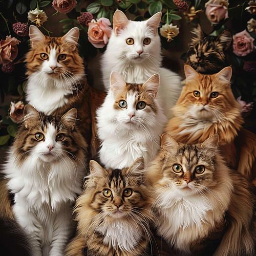 cats in and around the house